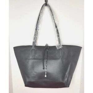 Black Faux‎ Leather Tote Bag Satchel New Shopping Travel Purse Handbag New